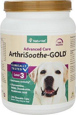 NaturVet ArthriSoothe-GOLD Hip & Joint Stage 3 Advanced Formula Dog & Cat Tablets